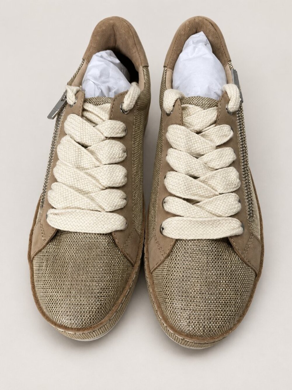 NEW Donald Pliner DEW Raffia Platform Sneakers Women’s 10M Sand